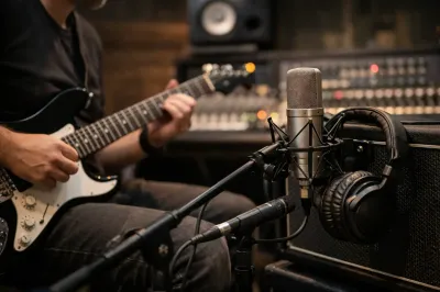 Guide rock gitárhang rögzítéséhez stúdióban